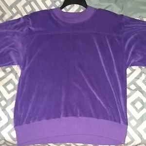 Stanly purple ribbed poly sweater